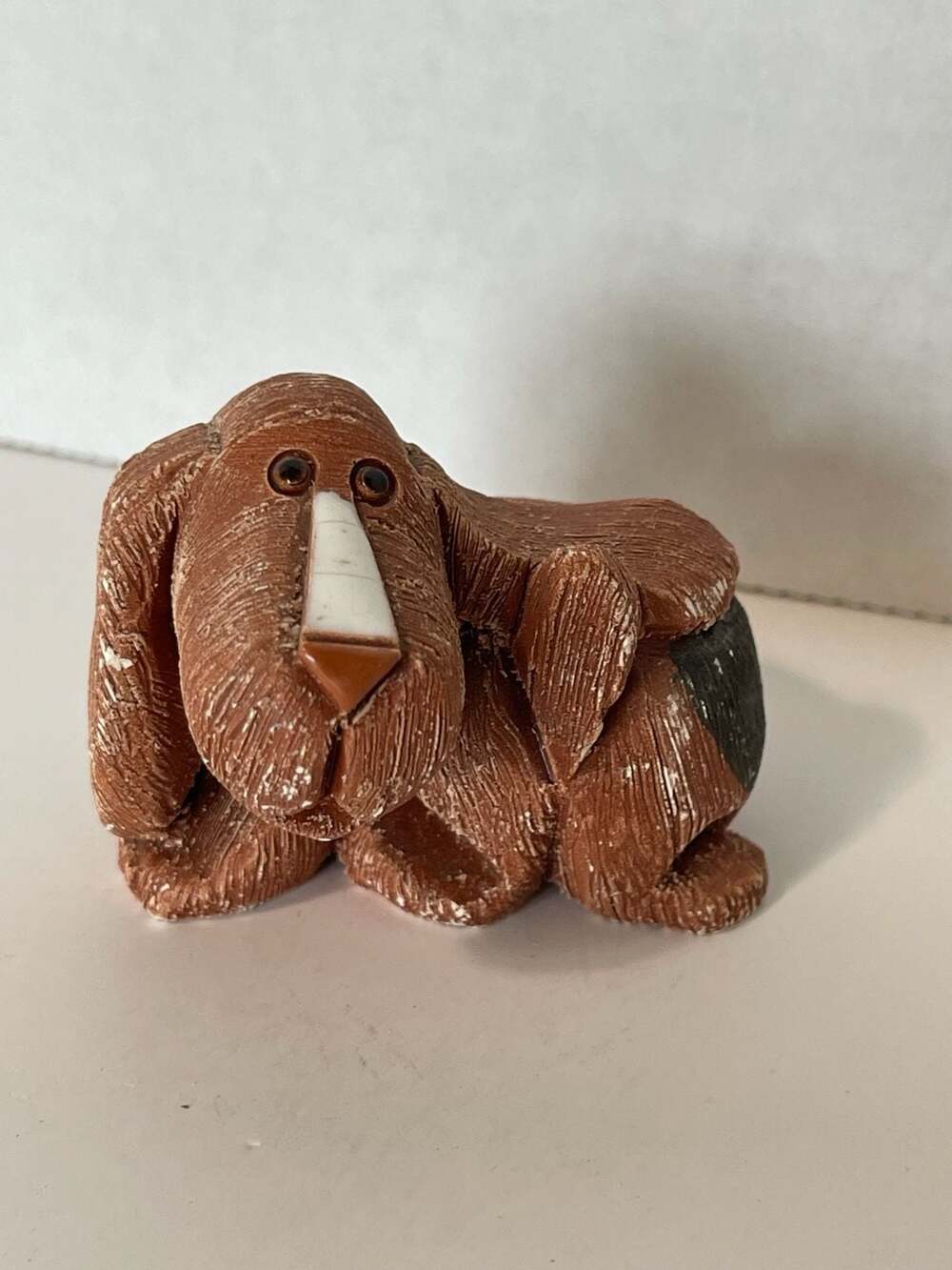 Vintage Artesania Rinconada Basset Hound Dog Figurine, Uruguay